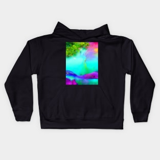 Artificial Intelligence  Art- Nature Art - AI Watercolor  Generated Kids Hoodie